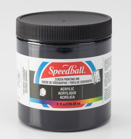BLACK ACRYLIC SCREEN PRINT INK 8OZ