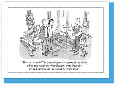(H) WORST CASE SCENERIO- 5x7 NEW YORKER CARD