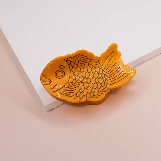 Hair Claw Orange Fish