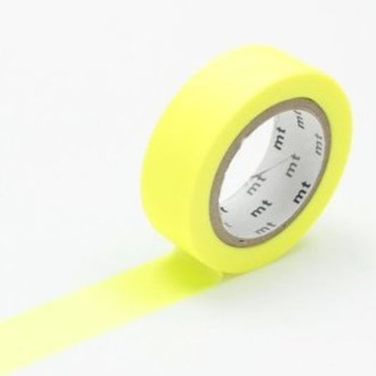 SHOCKING YELLOW SOLID WASHI 15MM