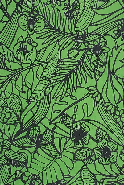 LOKTA PRINTED RAIN FOREST BLACK ON GREEN