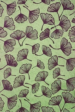 LOKTA CLOVER FLOWER, BLACK ON OLIVE