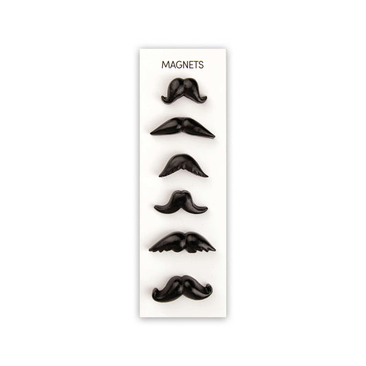 Colorful MUSTACHE magnets s/6