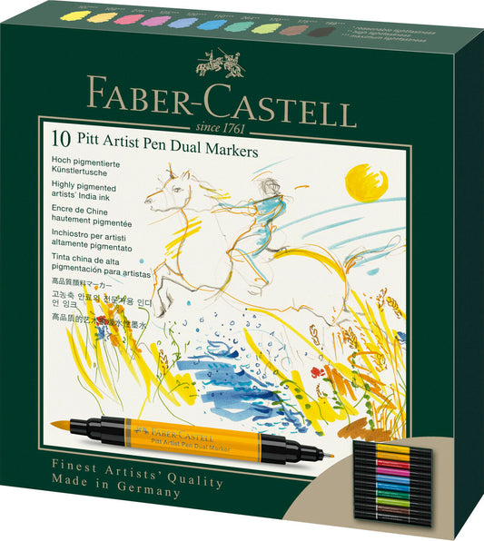 Pitt Artist Pen Dual Marker, Wallet of 10