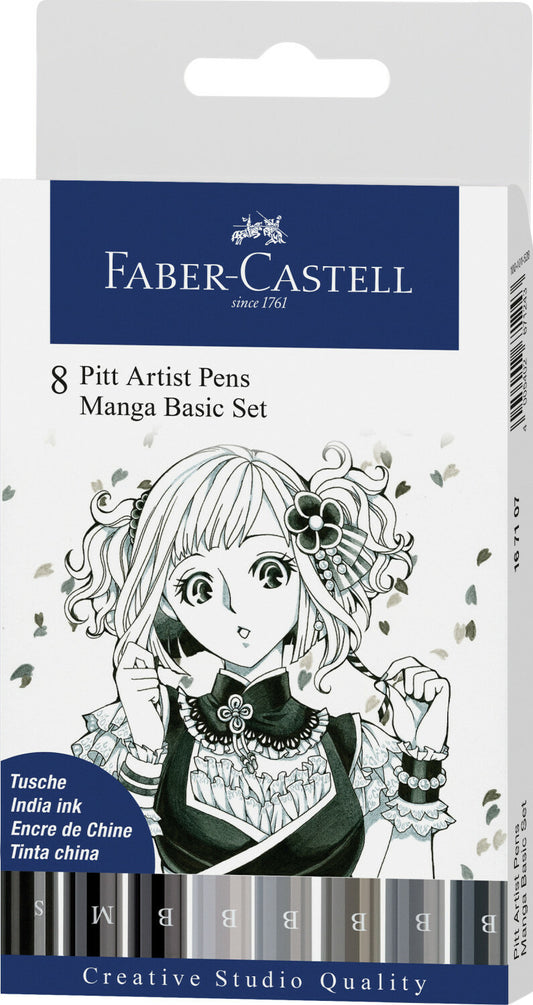 Pitt Artist Pen® Manga Basic - 8 pack