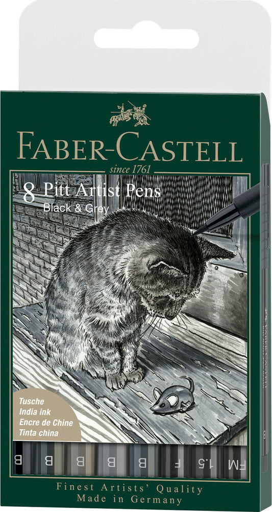 Pitt Artist Pen, Black & Grey