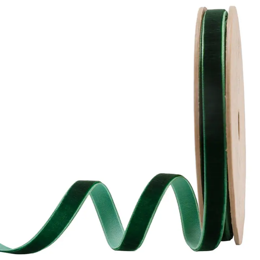 3/8" VELVET RIBBON SPRUCE 10 YD