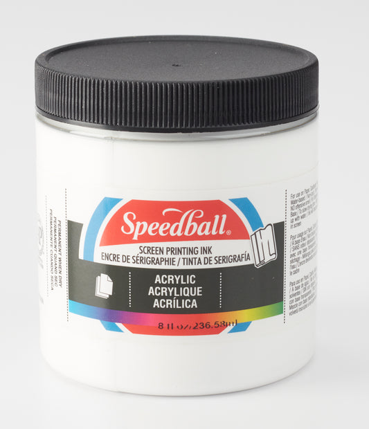 WHITE ACRYLIC SCREEN PRINT INK 8OZ