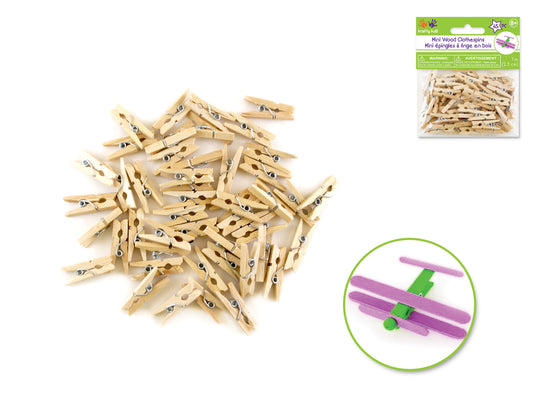 MINI WOODEN CLOTHESPINS