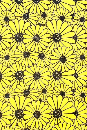 LOKTA SUNFLOWER BLACK ON YELLOW 19.5X29.5