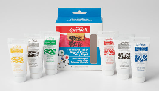 6 FABRIC BLOCK PRINT INK SET