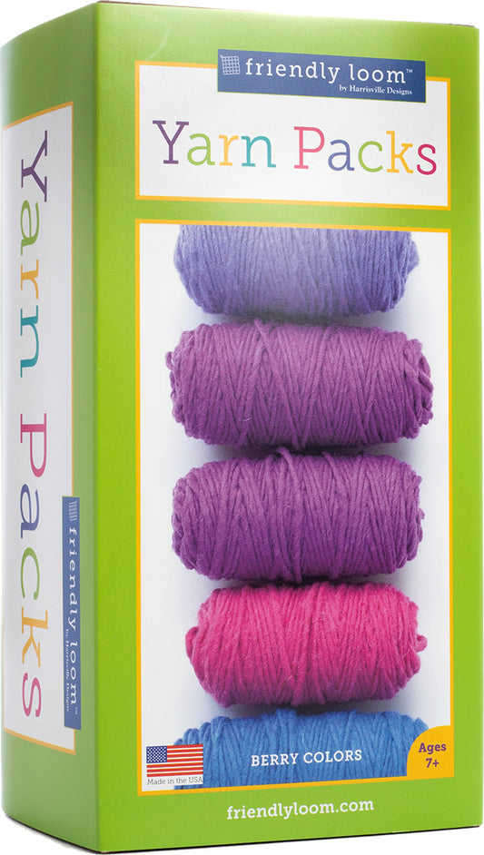 Friendly Loom - pegLoom or LapLoom Refill Kit - Berry Colors