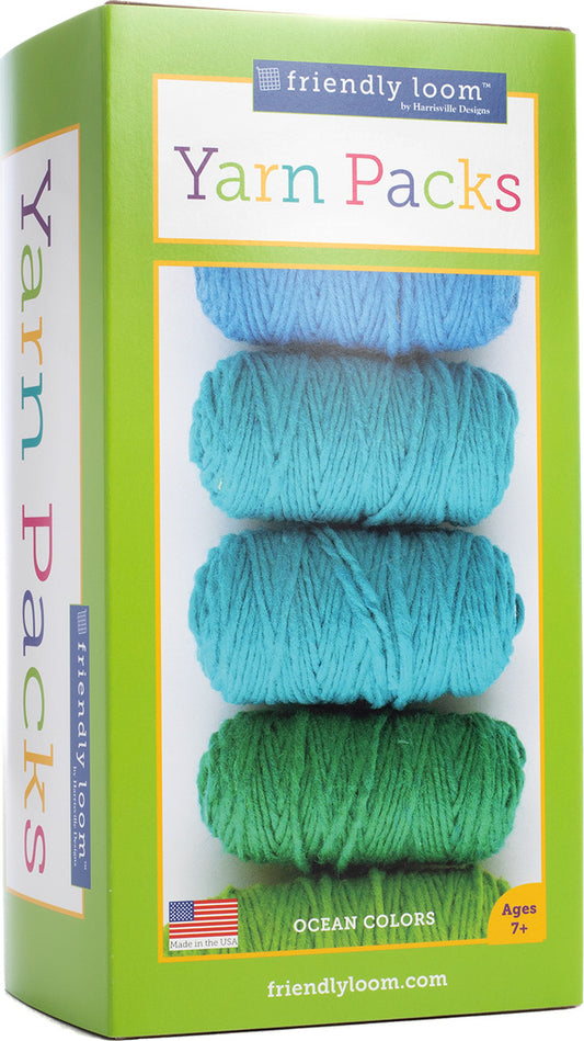 Friendly Loom - pegLoom or LapLoom Refill Kit - Ocean Colors