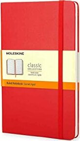 Moleskine Classic Notebook, Large, Ruled, Red, Hard Cover (5 x 8.25)
