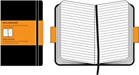 Moleskine Classic Notebook, Large, Ruled, Black, Hard Cover (5 x 8.25)