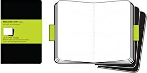 Moleskine Cahier Journal (Set of 3), Large, Plain, Black, Soft Cover (5 x 8.25): set of 3 Plain Journals