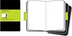 Moleskine Cahier Journal (Set of 3), Extra Large, Plain, Black, Soft Cover (7.5 x 10)