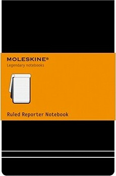 Moleskine Reporter Notebook, Pocket, Ruled, Black, Hard Cover (3.5 x 5.5)