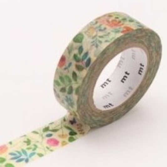 WATERCOLOR FLOWER WASHI 15MM