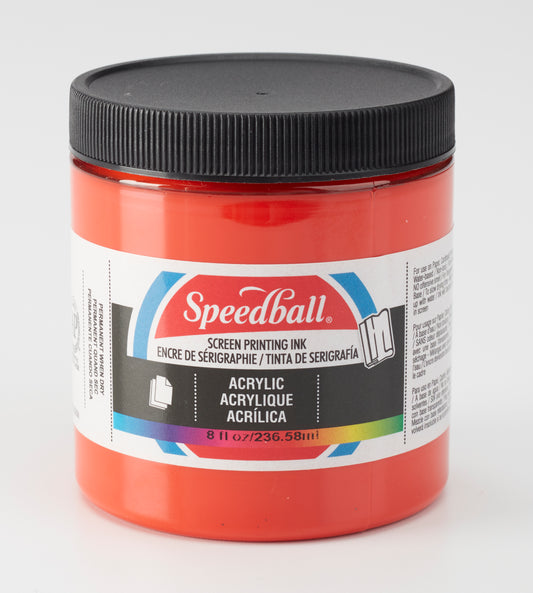 FIRE RED ACRYLIC SCREEN PRINT INK 8OZ