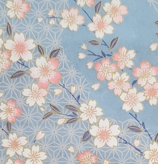 LIGHT BLUE CHERRY BLOSSOM JAPANESE PAPER