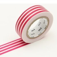 RASPBERRY BORDER WASHI 15MM