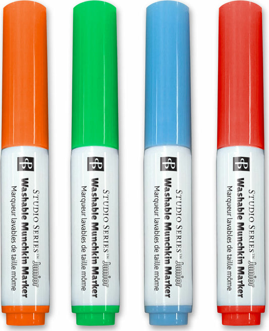 Studio Series Jr. Washable Munchkin Markers (set of 16 easy-to-clean, water-soluble colors)