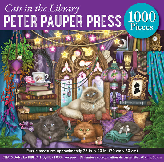 Cats In the Library 1000-Piece Jigsaw Puzzle