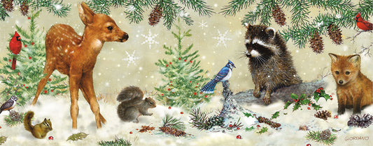 Winter Forest Friends Panoramic Holiday Boxed Cards