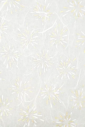 PATTERNED UNRYU: FIREWORKS WITH GOLD AND WHITE