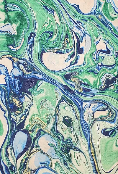 LOKTA MARBLE, GREEN/BLUE/GOLD