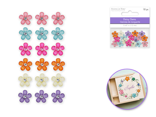 DAISY GEMS STICK ON - PASTEL