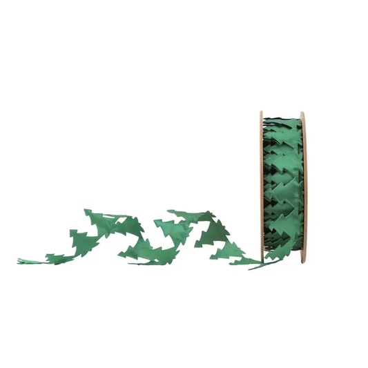 7/8" GREEN CHRISTMAS TREE TRIM 10 YD