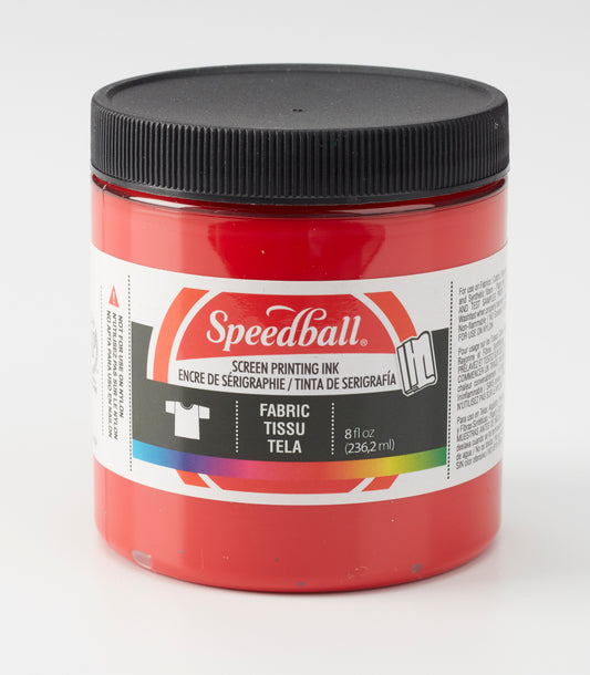 RED FABRIC SCREEN PRINT INK 8OZ