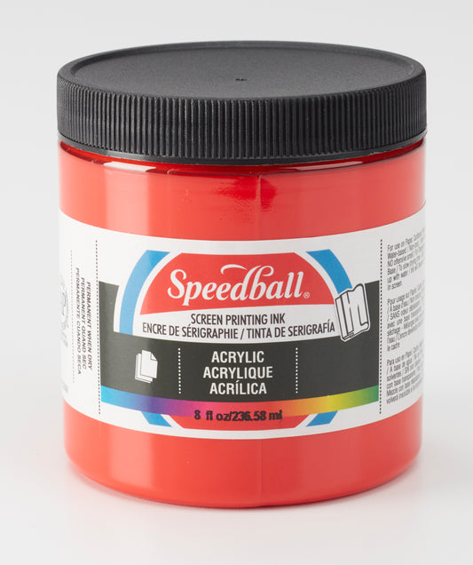 RED ACRYLIC SCREEN PRINT INK 8OZ