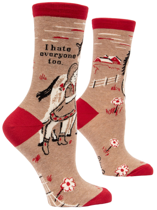 I HATE EVERYONE TOO WOMENS SOCKS