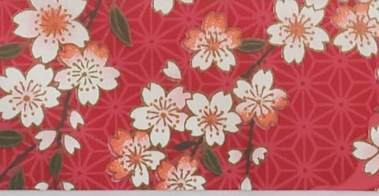 RED CHERRY BLOSSOM JAPANESE PAPER