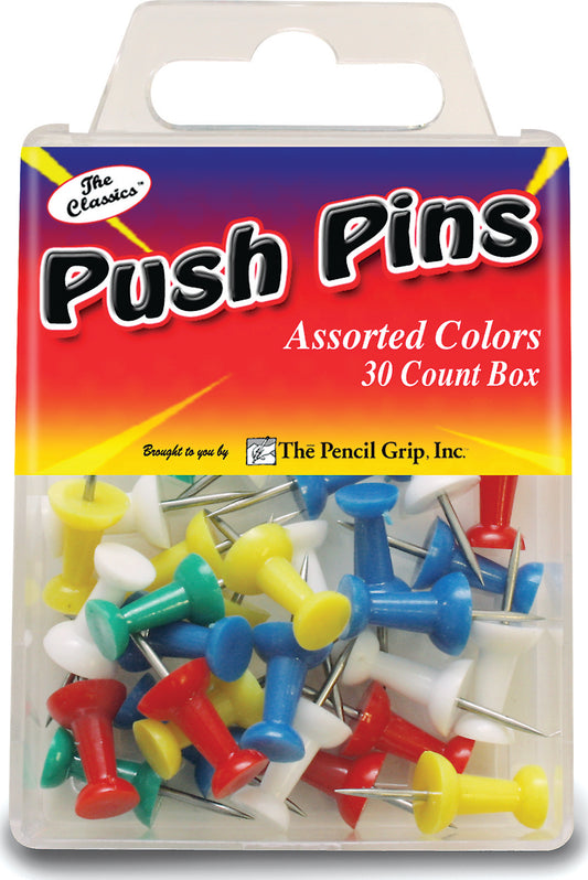 Push Pins, Assorted Colors (30 Pc.)  Box