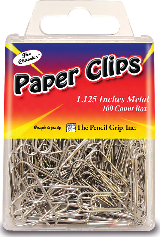 Paper Clips, Silver  1.125" (100 Pc  Box