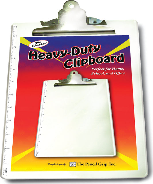 Clipboard, 9" X 12" Clear  Low Profile Clip