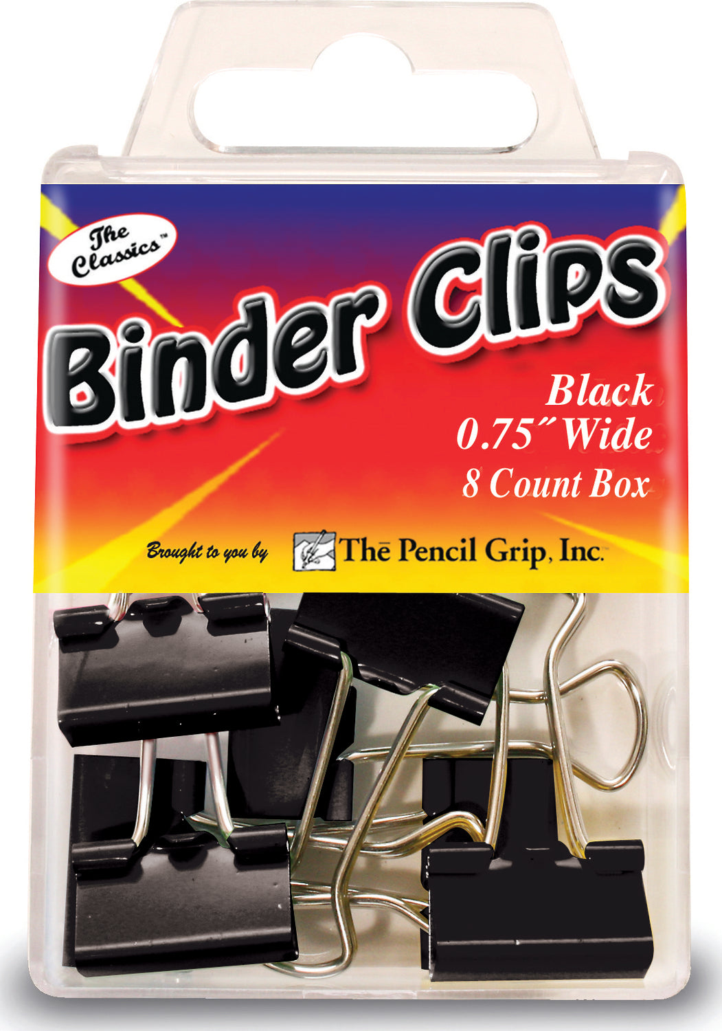 Binder Clips .75" Black (8 per Box)