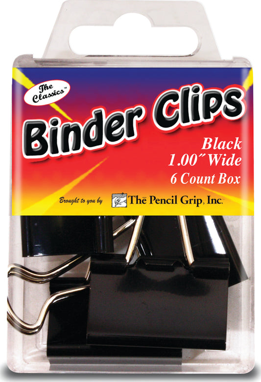 Binder Clips 1" Black (6 Per Box)