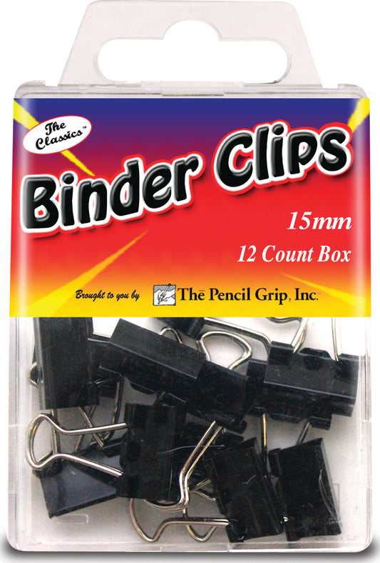 Binder Clips .5" Black (12 per Box)