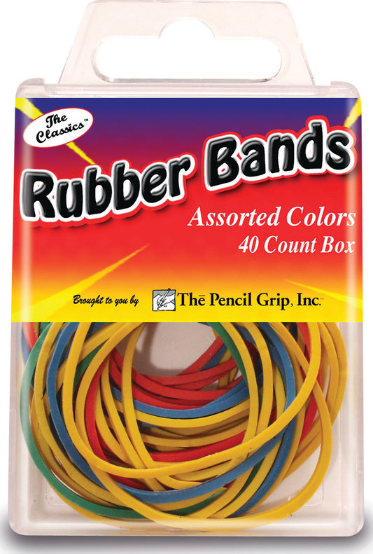 Rubber Bands, Assorted Colors (40 Pc  Box