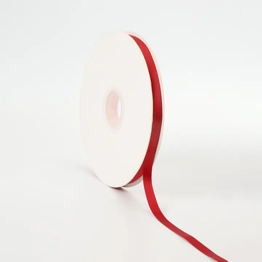 3/8" RED SATIN RIBBON 100 YD