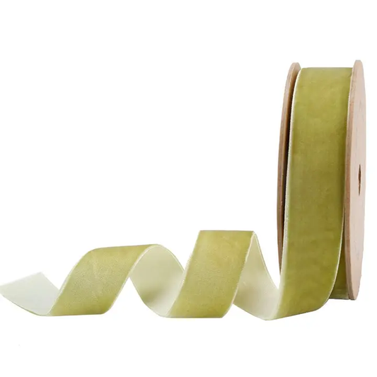 1" VELVET RIBBON BAY LEAF 10 YD
