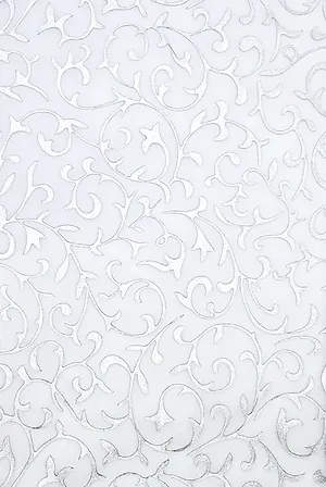INDIAN METALLIC MATTE SILVER VINE ON N1 WHITE