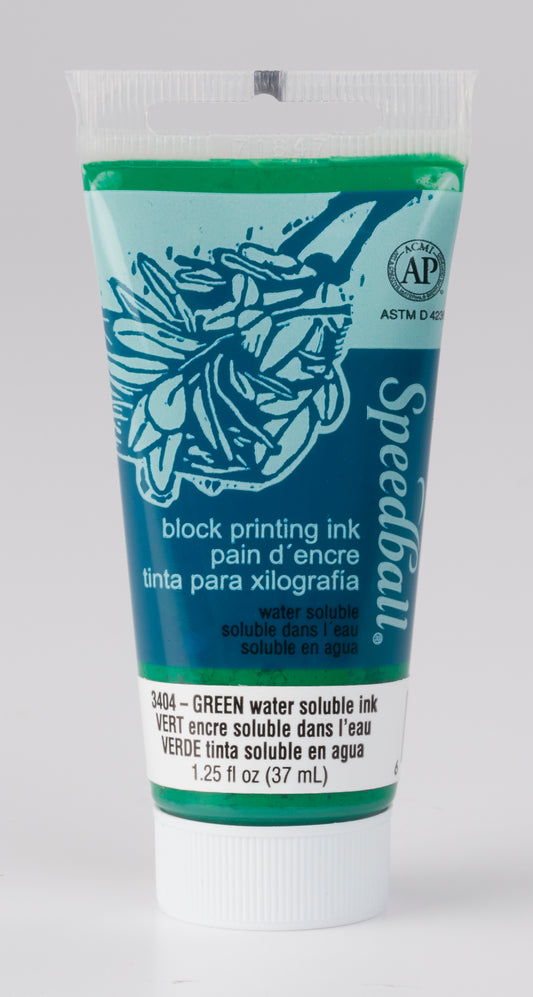 GREEN WATER-SOLUBLE BLOCK PRINTING INK 37ML